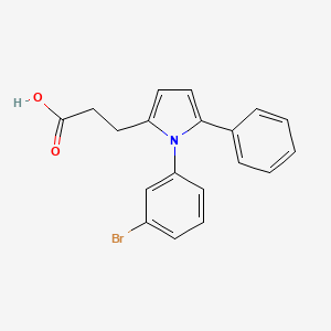molecular formula C19H16BrNO2 B4843938 3-[1-(3-bromophenyl)-5-phenyl-1H-pyrrol-2-yl]propanoic acid 