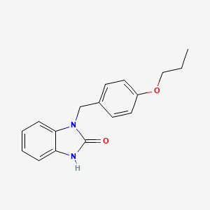 molecular formula C17H18N2O2 B4843946 1-(4-propoxybenzyl)-1,3-dihydro-2H-benzimidazol-2-one 