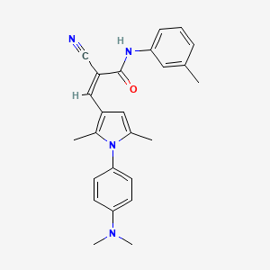 molecular formula C25H26N4O B4843952 2-cyano-3-{1-[4-(dimethylamino)phenyl]-2,5-dimethyl-1H-pyrrol-3-yl}-N-(3-methylphenyl)acrylamide 