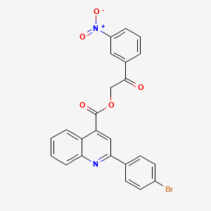 2-(3-nitrophenyl)-2-oxoethyl 2-(4-bromophenyl)-4-quinolinecarboxylate
