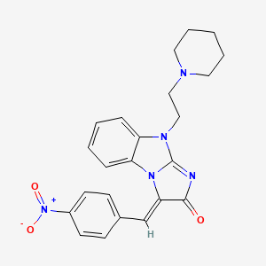 molecular formula C23H23N5O3 B4844067 3-(4-nitrobenzylidene)-9-[2-(1-piperidinyl)ethyl]-3H-imidazo[1,2-a]benzimidazol-2(9H)-one 