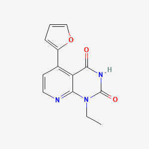 molecular formula C13H11N3O3 B4844068 1-ethyl-5-(2-furyl)pyrido[2,3-d]pyrimidine-2,4(1H,3H)-dione 