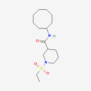 molecular formula C16H30N2O3S B4844092 N-cyclooctyl-1-(ethylsulfonyl)-3-piperidinecarboxamide 