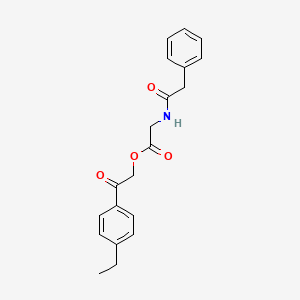 molecular formula C20H21NO4 B4844097 2-(4-ethylphenyl)-2-oxoethyl N-(phenylacetyl)glycinate 