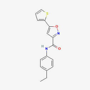 molecular formula C16H14N2O2S B4844140 N-(4-ethylphenyl)-5-(2-thienyl)-3-isoxazolecarboxamide 