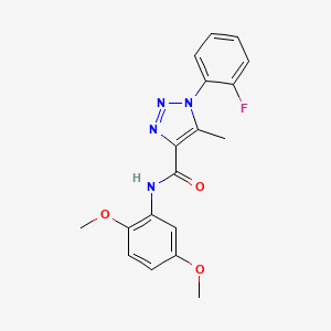 molecular formula C18H17FN4O3 B4844162 N-(2,5-dimethoxyphenyl)-1-(2-fluorophenyl)-5-methyl-1H-1,2,3-triazole-4-carboxamide 