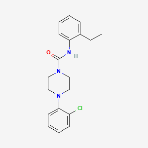 molecular formula C19H22ClN3O B4844165 4-(2-chlorophenyl)-N-(2-ethylphenyl)-1-piperazinecarboxamide 