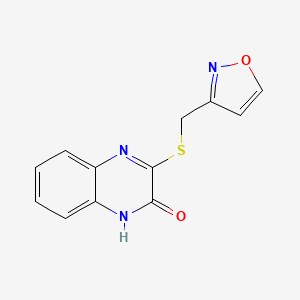 molecular formula C12H9N3O2S B4844184 3-[(3-isoxazolylmethyl)thio]-2(1H)-quinoxalinone 
