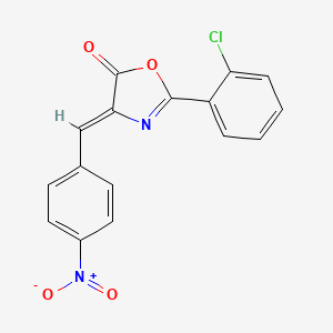 molecular formula C16H9ClN2O4 B4844200 2-(2-chlorophenyl)-4-(4-nitrobenzylidene)-1,3-oxazol-5(4H)-one 