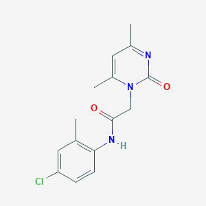 molecular formula C15H16ClN3O2 B4844230 N-(4-chloro-2-methylphenyl)-2-(4,6-dimethyl-2-oxo-1(2H)-pyrimidinyl)acetamide 