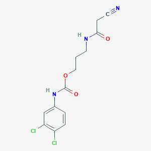 molecular formula C13H13Cl2N3O3 B4844254 3-[(cyanoacetyl)amino]propyl (3,4-dichlorophenyl)carbamate 