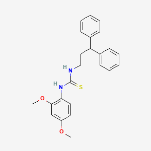 molecular formula C24H26N2O2S B4844259 N-(2,4-dimethoxyphenyl)-N'-(3,3-diphenylpropyl)thiourea 