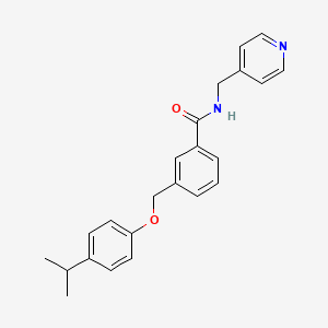 molecular formula C23H24N2O2 B4844287 3-[(4-isopropylphenoxy)methyl]-N-(4-pyridinylmethyl)benzamide 