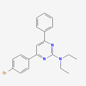 molecular formula C20H20BrN3 B4844289 4-(4-bromophenyl)-N,N-diethyl-6-phenyl-2-pyrimidinamine 