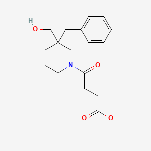 molecular formula C18H25NO4 B4844340 methyl 4-[3-benzyl-3-(hydroxymethyl)-1-piperidinyl]-4-oxobutanoate 