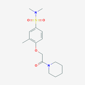 molecular formula C16H24N2O4S B4844344 N,N,3-trimethyl-4-[2-oxo-2-(1-piperidinyl)ethoxy]benzenesulfonamide 