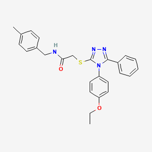 2-{[4-(4-ethoxyphenyl)-5-phenyl-4H-1,2,4-triazol-3-yl]thio}-N-(4-methylbenzyl)acetamide