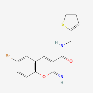 molecular formula C15H11BrN2O2S B4844387 6-bromo-2-imino-N-(2-thienylmethyl)-2H-chromene-3-carboxamide 