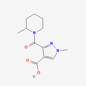 molecular formula C12H17N3O3 B4844402 1-methyl-3-[(2-methyl-1-piperidinyl)carbonyl]-1H-pyrazole-4-carboxylic acid CAS No. 1006440-63-6