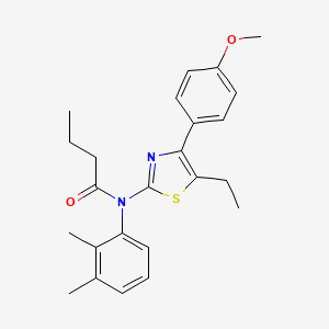 molecular formula C24H28N2O2S B4844409 N-(2,3-dimethylphenyl)-N-[5-ethyl-4-(4-methoxyphenyl)-1,3-thiazol-2-yl]butanamide 