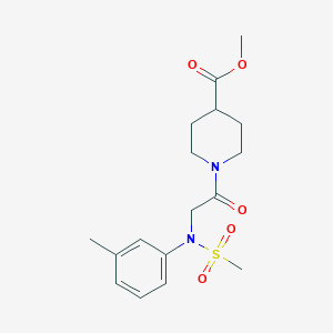 molecular formula C17H24N2O5S B4844423 methyl 1-[N-(3-methylphenyl)-N-(methylsulfonyl)glycyl]-4-piperidinecarboxylate 