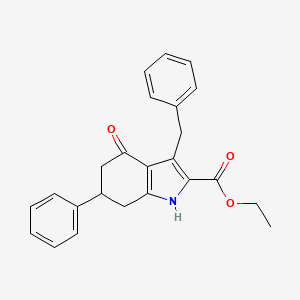 molecular formula C24H23NO3 B4844431 ethyl 3-benzyl-4-oxo-6-phenyl-4,5,6,7-tetrahydro-1H-indole-2-carboxylate 