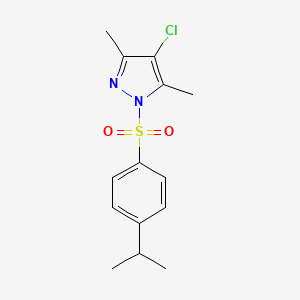 molecular formula C14H17ClN2O2S B4844443 4-chloro-1-[(4-isopropylphenyl)sulfonyl]-3,5-dimethyl-1H-pyrazole 