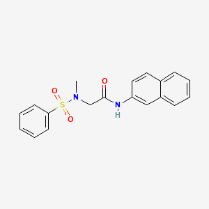 molecular formula C19H18N2O3S B4844444 N~2~-methyl-N~1~-2-naphthyl-N~2~-(phenylsulfonyl)glycinamide 