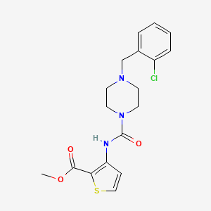 molecular formula C18H20ClN3O3S B4844484 methyl 3-({[4-(2-chlorobenzyl)-1-piperazinyl]carbonyl}amino)-2-thiophenecarboxylate 