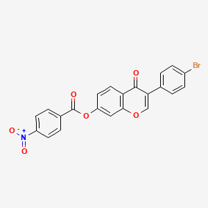 molecular formula C22H12BrNO6 B4844547 3-(4-bromophenyl)-4-oxo-4H-chromen-7-yl 4-nitrobenzoate 