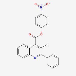 molecular formula C23H16N2O4 B4844561 4-nitrophenyl 3-methyl-2-phenyl-4-quinolinecarboxylate 