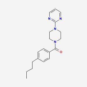 molecular formula C19H24N4O B4844582 2-[4-(4-butylbenzoyl)-1-piperazinyl]pyrimidine 