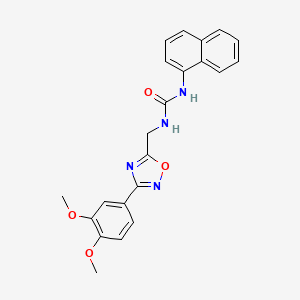 molecular formula C22H20N4O4 B4844621 N-{[3-(3,4-dimethoxyphenyl)-1,2,4-oxadiazol-5-yl]methyl}-N'-1-naphthylurea 