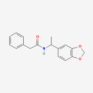 molecular formula C17H17NO3 B4844644 N-[1-(1,3-benzodioxol-5-yl)ethyl]-2-phenylacetamide 