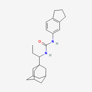 molecular formula C23H32N2O B4844652 N-[1-(1-adamantyl)propyl]-N'-(2,3-dihydro-1H-inden-5-yl)urea 