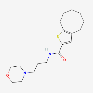 molecular formula C18H28N2O2S B4844665 N-[3-(4-morpholinyl)propyl]-4,5,6,7,8,9-hexahydrocycloocta[b]thiophene-2-carboxamide 