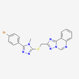molecular formula C19H14BrN7S B4844676 2-({[5-(4-bromophenyl)-4-methyl-4H-1,2,4-triazol-3-yl]thio}methyl)[1,2,4]triazolo[1,5-c]quinazoline 