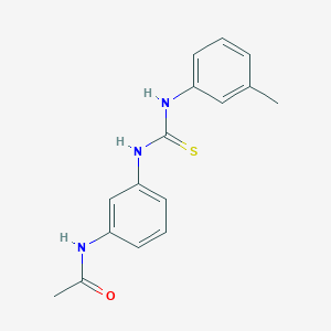 molecular formula C16H17N3OS B4844680 N-[3-({[(3-methylphenyl)amino]carbonothioyl}amino)phenyl]acetamide 