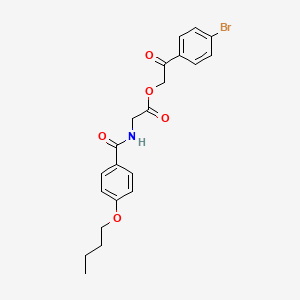 molecular formula C21H22BrNO5 B4844702 2-(4-bromophenyl)-2-oxoethyl N-(4-butoxybenzoyl)glycinate 