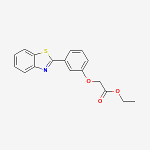 molecular formula C17H15NO3S B4844712 ethyl [3-(1,3-benzothiazol-2-yl)phenoxy]acetate 