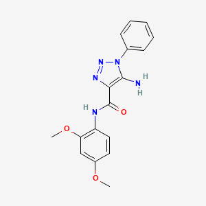 molecular formula C17H17N5O3 B4844714 5-amino-N-(2,4-dimethoxyphenyl)-1-phenyl-1H-1,2,3-triazole-4-carboxamide CAS No. 951893-54-2