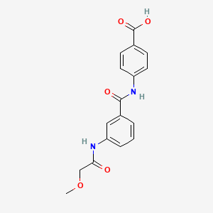 molecular formula C17H16N2O5 B4844739 4-({3-[(methoxyacetyl)amino]benzoyl}amino)benzoic acid 