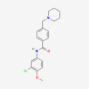 N-(3-chloro-4-methoxyphenyl)-4-(1-piperidinylmethyl)benzamide