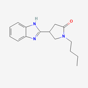 molecular formula C15H19N3O B4844777 4-(1H-benzimidazol-2-yl)-1-butyl-2-pyrrolidinone 