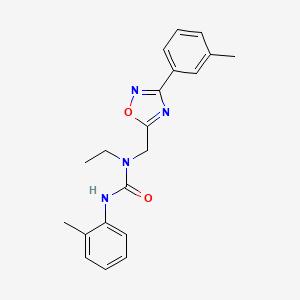 molecular formula C20H22N4O2 B4844785 N-ethyl-N'-(2-methylphenyl)-N-{[3-(3-methylphenyl)-1,2,4-oxadiazol-5-yl]methyl}urea 