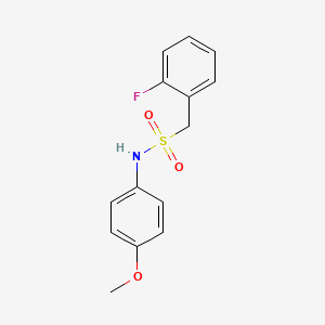 molecular formula C14H14FNO3S B4844792 1-(2-fluorophenyl)-N-(4-methoxyphenyl)methanesulfonamide 