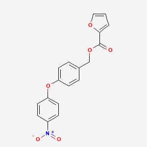 molecular formula C18H13NO6 B4844802 4-(4-nitrophenoxy)benzyl 2-furoate 