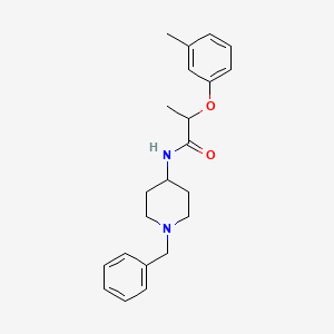 molecular formula C22H28N2O2 B4844814 N-(1-benzyl-4-piperidinyl)-2-(3-methylphenoxy)propanamide 