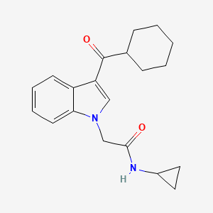 2-[3-(cyclohexylcarbonyl)-1H-indol-1-yl]-N-cyclopropylacetamide