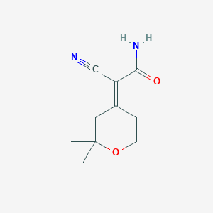 2-cyano-2-(2,2-dimethyltetrahydro-4H-pyran-4-ylidene)acetamide
